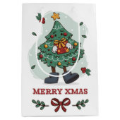 Merry Xmas Weihnachtsbaum Mittlere Geschenktüte (Vorderseite)