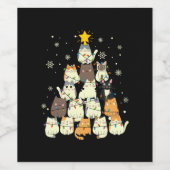 Merry Xmas Weihnachtsbaum Weinetikett (Einzelnes Label)