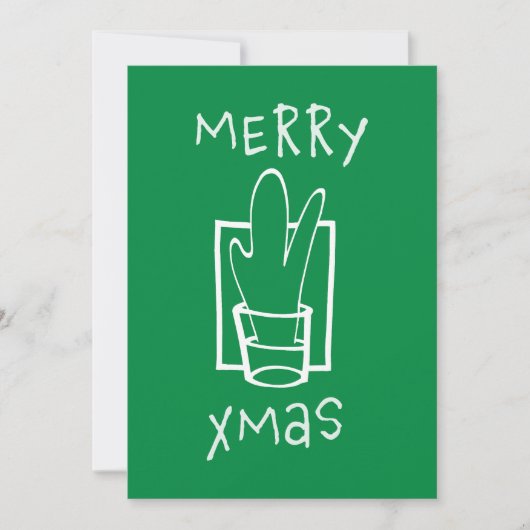 Merry Xmas Weihnachtskarte Feiertagskarte (Vorderseite)