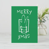 Merry Xmas Weihnachtskarte Feiertagskarte (Stehend Vorderseite)