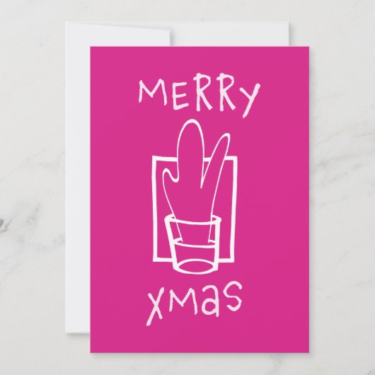 Merry Xmas Weihnachtskarte Feiertagskarte (Vorderseite)
