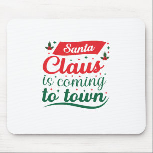 Merry Xmas Weihnachtsmann kommt in die Stadt Mousepad