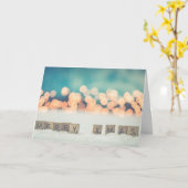 Merry Xmas Word Tiles Fun und Spiele Whimsical Karte (Gelbe Blume)