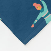 Merry Xmaß Winter Thema Navy Niedlich Ice Fleecedecke (Ecke)