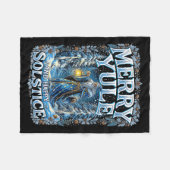 Merry Yule And Happy Solstice Mystic Winter Quote Fleecedecke (Vorderseite (Horizontal))