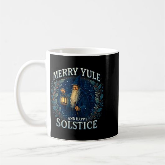 Merry Yule And Happy Solstice Mystic Winter Quote Kaffeetasse (Links)