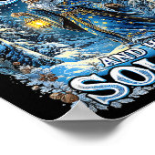 Merry Yule And Happy Solstice Mystic Winter Quote  Poster (Ecke)