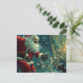 Merry Zombie Christmas Postcard Postkarte (Stehend Vorderseite)