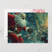 Merry Zombie Christmas Postcard Postkarte (Vorne/Hinten)