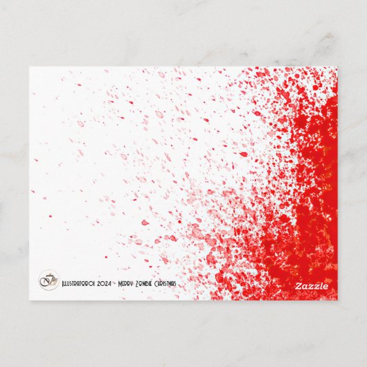 Merry Zombie Christmas Postcard Postkarte (Rückseite)