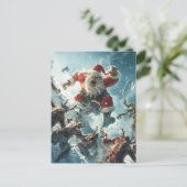 Merry Zombie Christmas Postcard Postkarte (Stehend Vorderseite)