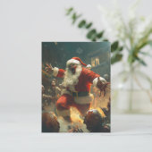 Merry Zombie Christmas Postcard Postkarte (Stehend Vorderseite)