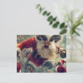 Merry Zombie Christmas Postcard Postkarte (Stehend Vorderseite)