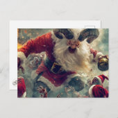 Merry Zombie Christmas Postcard Postkarte (Vorne/Hinten)