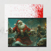Merry Zombie Christmas Postcard Postkarte (Vorne/Hinten)