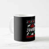 Merry Zombie Christmas Ugly Sweater Kaffeetasse (Vorderseite Links)