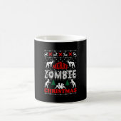 Merry Zombie Christmas Ugly Sweater Kaffeetasse (Mittel)