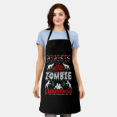 Merry Zombie Christmas Ugly Sweater Schürze (Getragen)