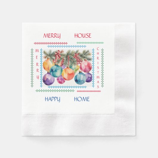 Merry Zuhause Paper Napkin Serviette (Vorderseite)