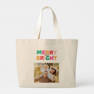 MerryChristmas & Bright mit Wilson Family Jumbo Stoffbeutel