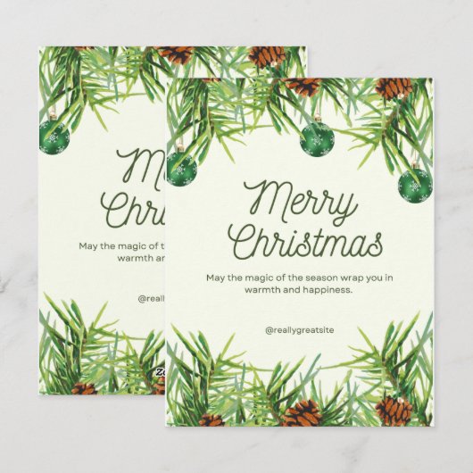 Merrycristmas Feiertagskarte (Vorne/Hinten)