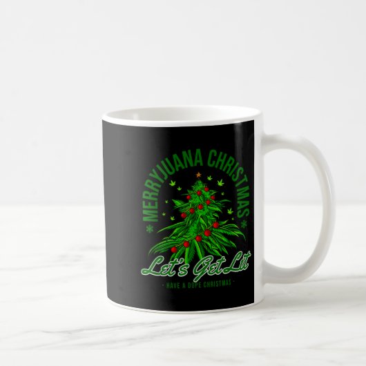 Merryjuana Christmas Christmas Weed T Roll  Kaffeetasse (Rechts)