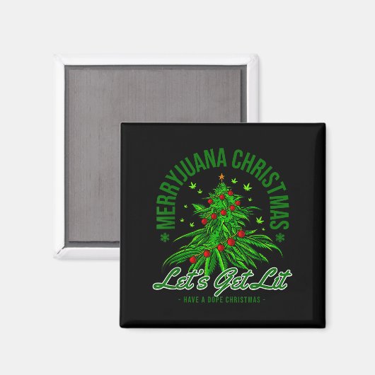 Merryjuana Christmas Christmas Weed T Roll Magnet (Vorderseite/Rückseite)