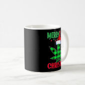Merryjuana Weed Leaf Funny Christmas Pajama X-mas  Kaffeetasse (VorderseiteRechts)