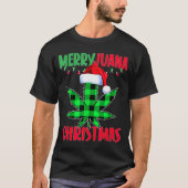 Merryjuana Weed Leaf Funny Christmas Pajama X-mas T-Shirt (Vorderseite)