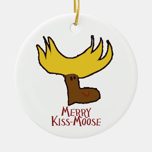 MerryKissMoose Keramikornament (Vorne)
