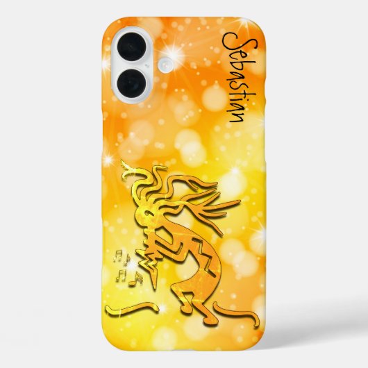 Merrymaker Kokopelli Musical Notes Individuelle Na Case-Mate iPhone Hülle (Rückseite)