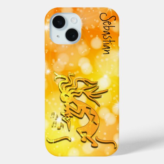 Merrymaker Kokopelli Musical Notes Individuelle Na Case-Mate iPhone Hülle (Rückseite)