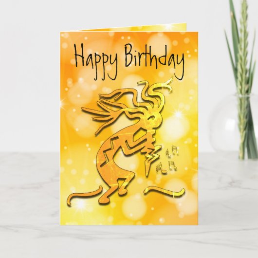 Merrymaker Kokopelli Musical Notes Template Karte (Vorderseite)