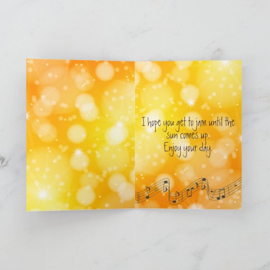 Merrymaker Kokopelli Musical Notes Template Karte (Innenseite)