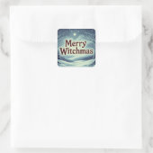 MerryWitchmas Quadratischer Aufkleber (Tasche)