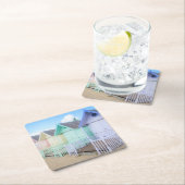 Mersea Insel-Strand-Hütten Rechteckiger Pappuntersetzer (Vor Ort)