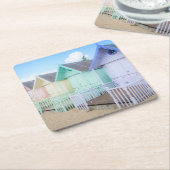 Mersea Insel-Strand-Hütten Rechteckiger Pappuntersetzer (angewinkelt)