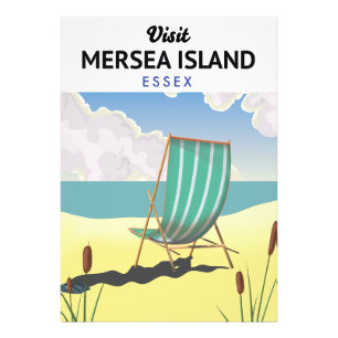 Mersia Insel Essex Reiseplakat Fotodruck