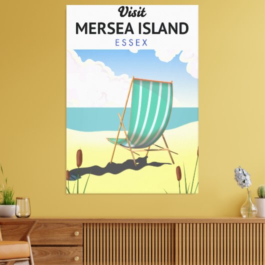 Mersia Insel Essex Reiseplakat Leinwanddruck (Insitu (Wohnzimmer))