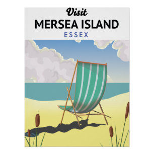 Mersia Insel Essex Reiseplakat Poster