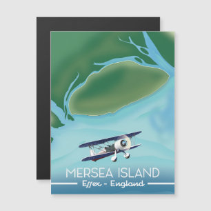 Mersia Island, Essex Vintages Reiseplakat Magnetkarte