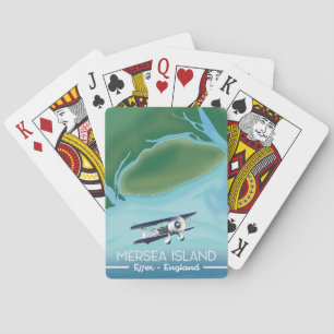 Mersia Island, Essex Vintages Reiseplakat Spielkarten
