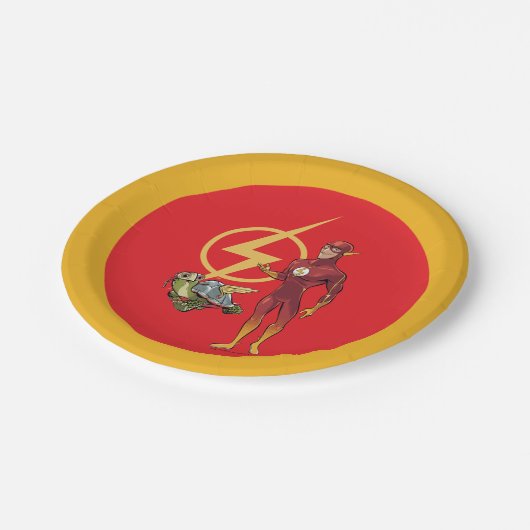 Merton und der Flash Pappteller (Schrägansicht)