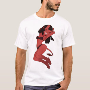 Meru The Succubus Niedlich Trendy Stiker-Bad Girl T-Shirt