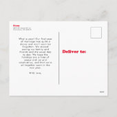 Merue vibes nur Retro Rotes Foto Urlaub Postkarte (Rückseite)