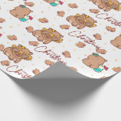 Mery Christmas Capybara  Geschenkpapier (Ecke)