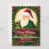 Mery Christmas Grußkarte Feiertagskarte (Vorderseite)