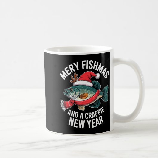 Mery Fishmas And A Crape New Year Funny Fishing Ch Kaffeetasse (Rechts)