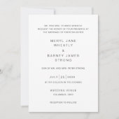 Meryl Elegant Modern Wedding Einladung (Vorderseite)