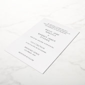 Meryl Elegant Modern Wedding Folieneinladung (Gedreht)